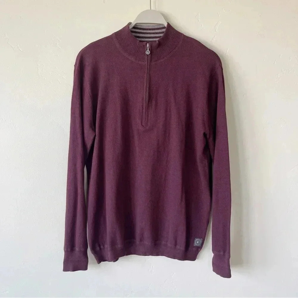 Linksoul Cotton Cashmere Quarter Zip Sweater Size Medium